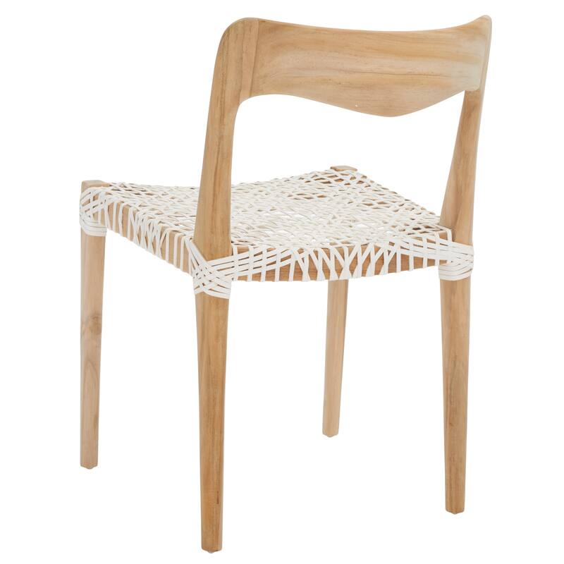 SAFAVIEH Cleta Leather 31" Dining Chair - 21" W x 18" D x 31" H - 20Wx18Dx31H