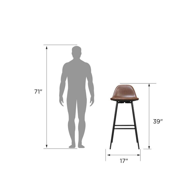 Avenue Greene Ciara Upholstered Bar Stool - 30" seat height