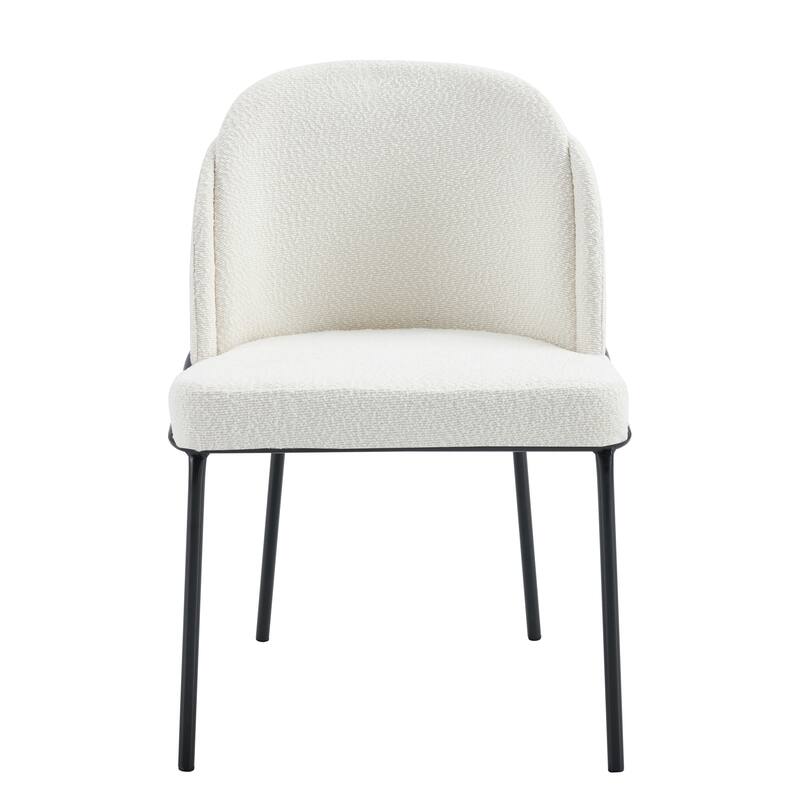 Set of 2 Dinning Chair,Armless Design, Easy to Push Under the Table, Leaving More Space