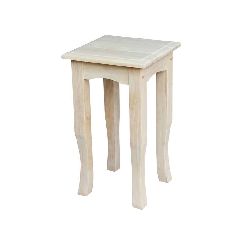 Unfinished Solid Parawood Tea Table - 21 Inch