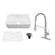 Option 30" Glossy White Sink + Brushed Nickel Faucet