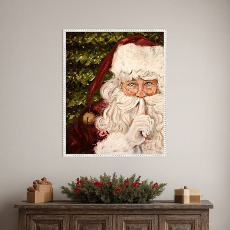Secret Santa by Patricia Pinto Framed Canvas Wall Art Print