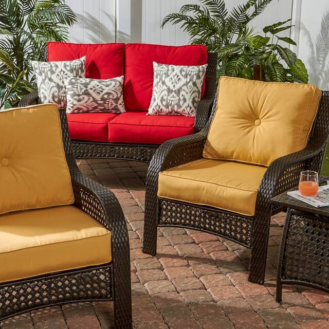 Deltaville Sunbrella Deep Seat Outdoor Cushion Set by Havenside Home