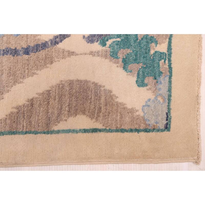 ECARPETGALLERY Hand-knotted Signature Collection Ivory Wool Rug - 8'1 x 10'1