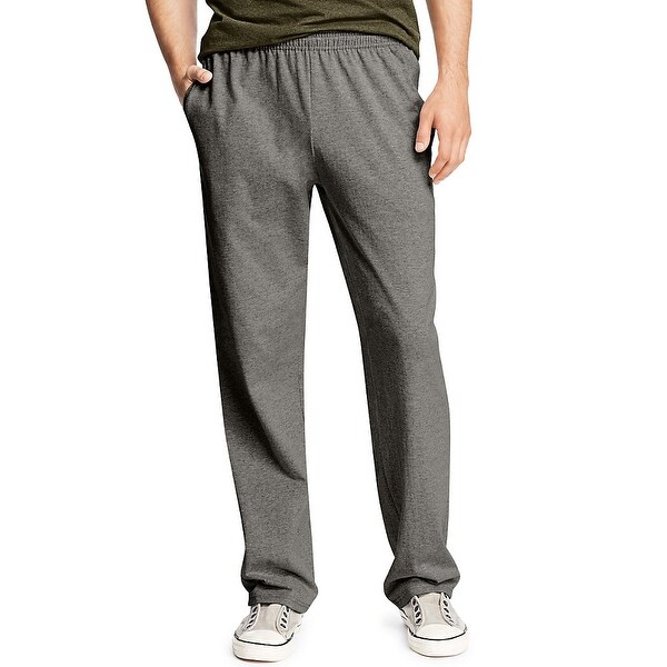 Hanes X-Temp® Men's Jersey Pocket Pant - Size - L - Color - Charcoal Heather