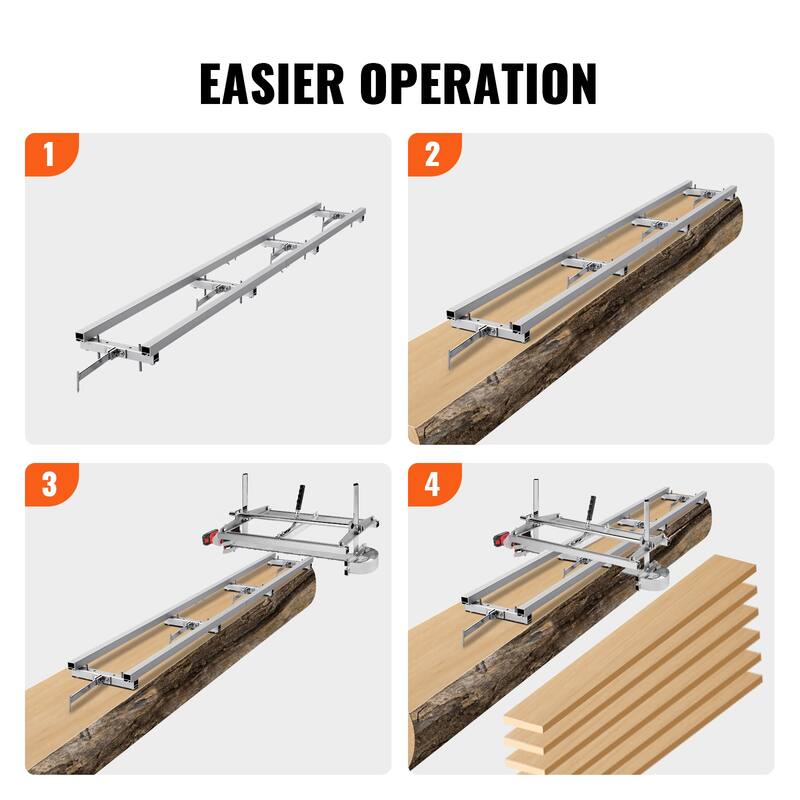 Rail Mill Guide System for Builders and Woodworkers - 9 ft