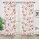 Sweet Jojo Designs Peach and Green Watercolor Floral Collection 84-inch Window Treatment Curtain Panel Pair