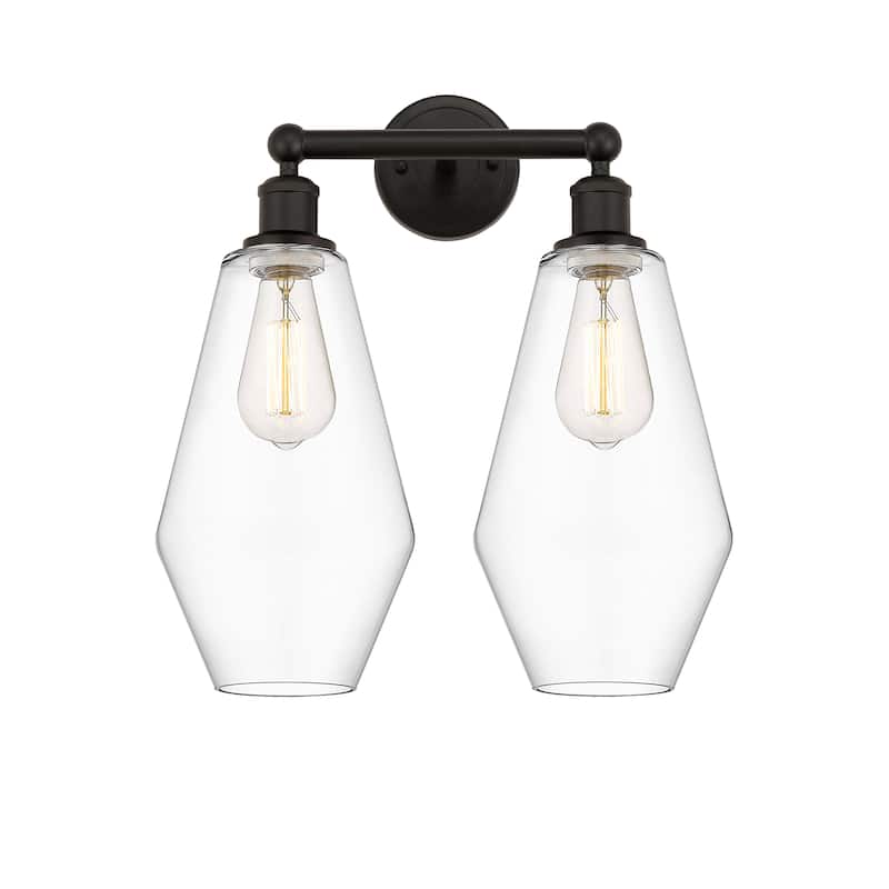 Innovations Lighting Cindyrella - 2 Light 16" Bath Vanity Light - Clear/Oil Rubbed Bronze