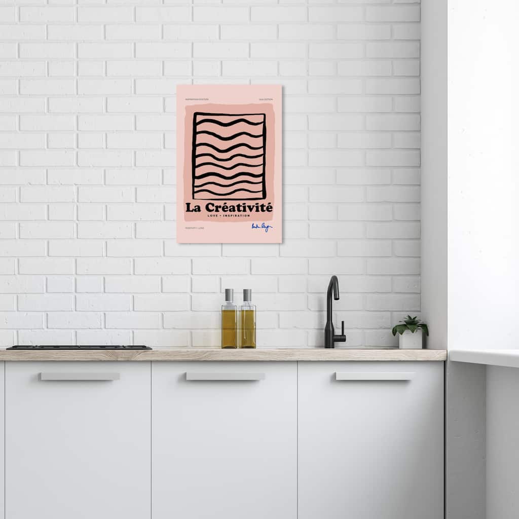 Wynwood Studio Canvas Advertising La Creativite Pink and Light Pink Modern & Contemporary Wall Art Canvas Print