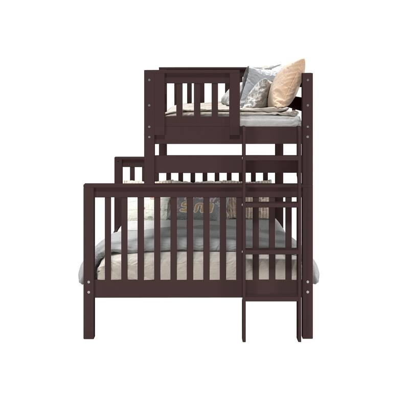 Taylor & Olive Trillium Twin over Full Bunk Bed with End Ladder