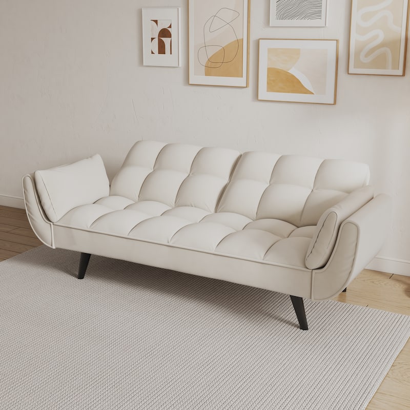 57" Velvet Sofa with Adjustable Backrest - Bed Conversion for Living or Guest Rooms
