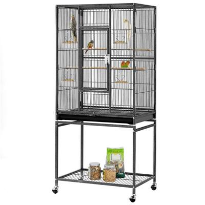 Yaheetech 54'' H Rolling Bird Cage for Conures Parakeets Cockatiels