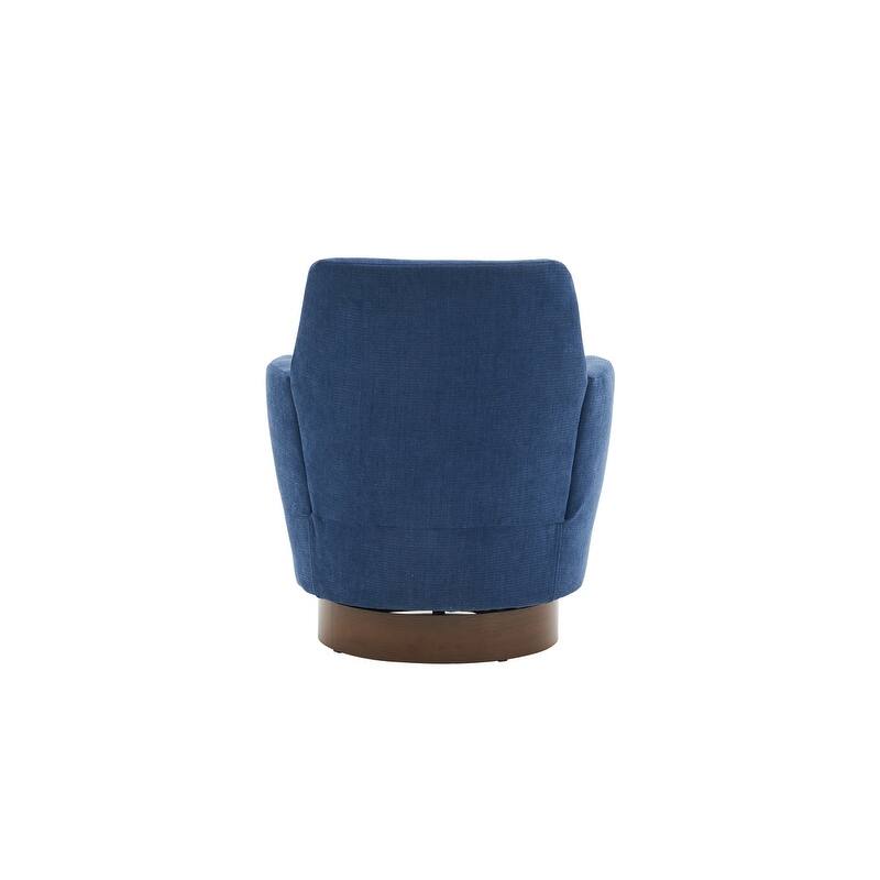 Sofa and Comfortable Swivel Barrel Chair with Gold Stainless Steel Base 