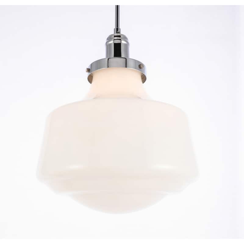 Klyli 11-inch 1-light Frosted Glass Hanging Pendant