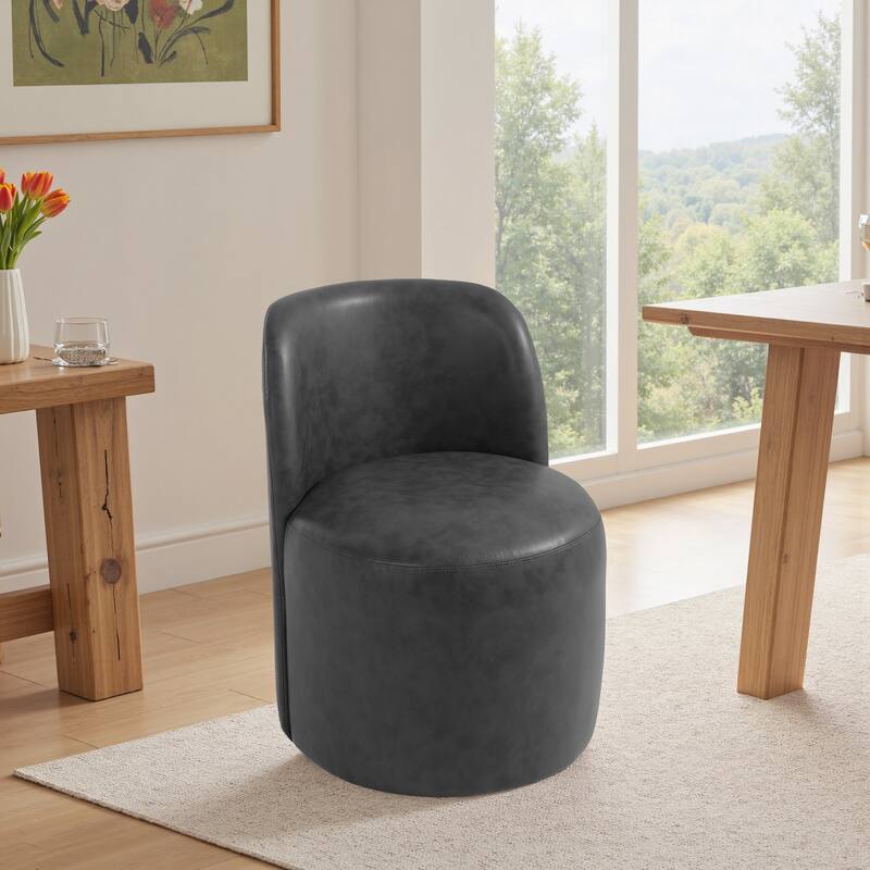 Modern Linen Upholstery Dining Chair Barrel Chair