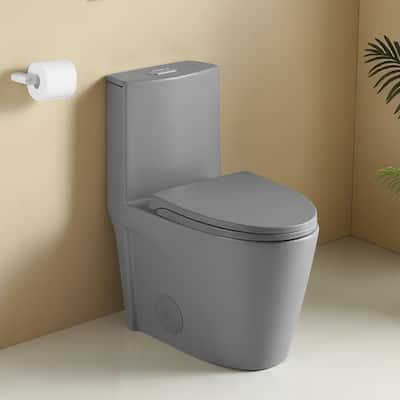 Light Grey One-Piece Toilet