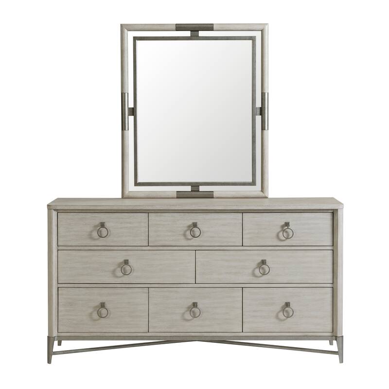 Roundhill Furniture Mantalia Solid Wood Bedroom Set with Metal Frame, Bed, Dresser, Mirror, Nightstand, and Chest, Champagne