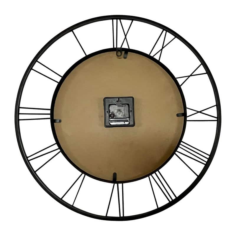 Aveline Rattan Center Round Wall Clock - 24"H x 24"W x 1.5"D