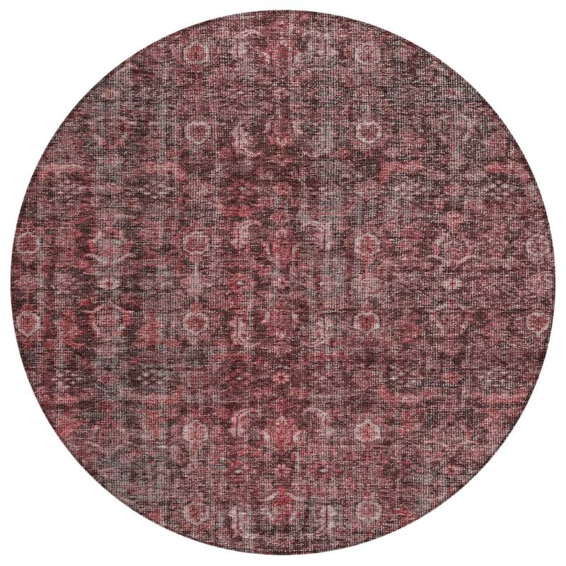 HomeRoots Damask Transitional Rectangle Outdoor Rug