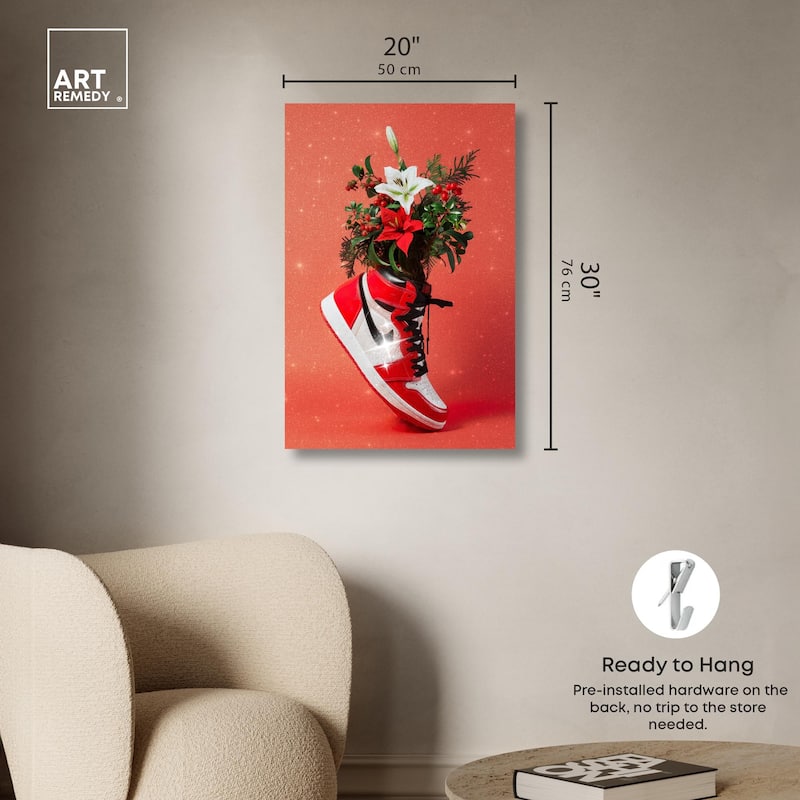Holiday Sneaker Canvas by Art Remedy, Gallery Wrapped