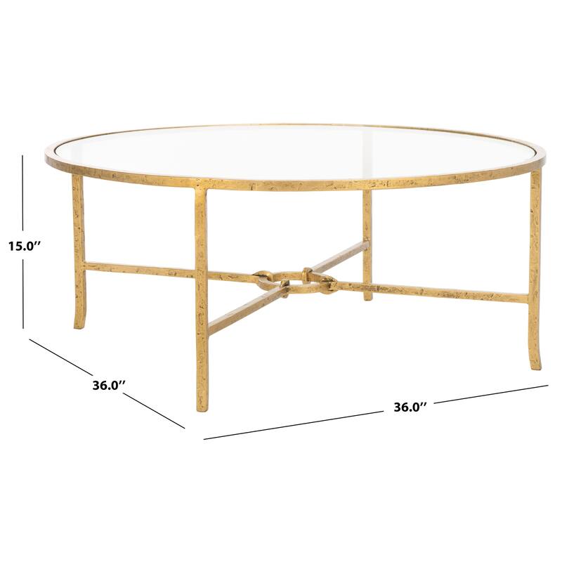SAFAVIEH Couture Tauri Forged Metal Round Coffee Table - 36"W x 36"D x 15"H