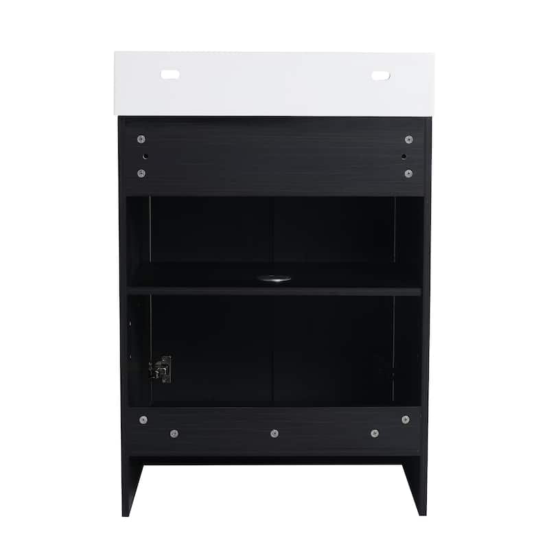 Bathroom Vanity With Sink In 24/30/36 Inch, Freestanding Bathroom Vanity With Soft Close Door and Adjustable Shelf