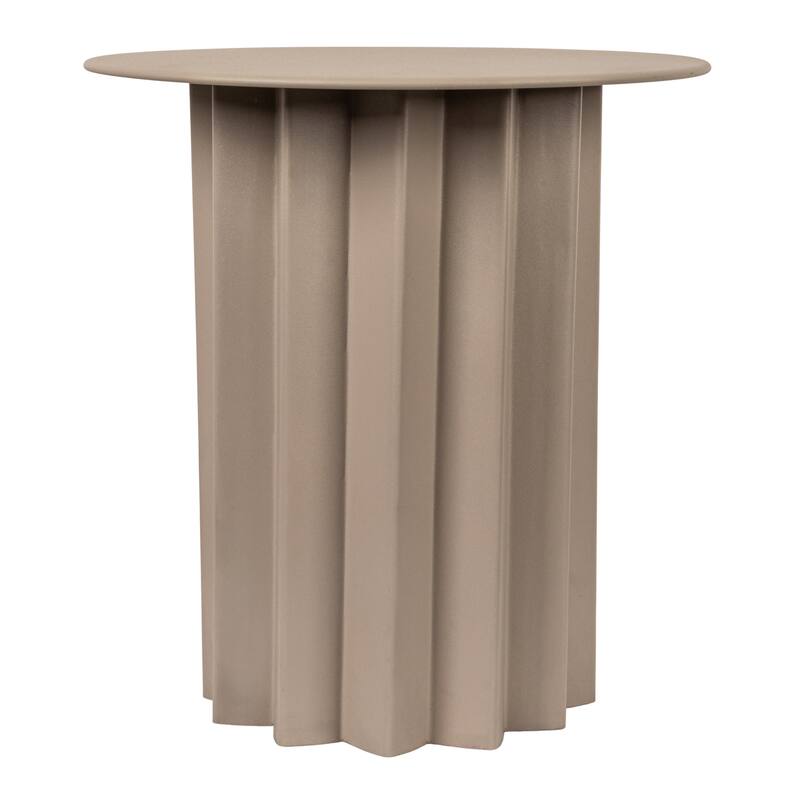 Pleated Metal Side Table