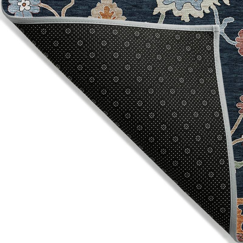 Machine Washable Indoor/ Outdoor Chantille Traditonal Kashan Rug