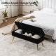preview thumbnail 42 of 92, Velvet Storage Ottoman Bench with gold legs and Nailhead Trim for Bedroom/End of Bed/Entryway/Window