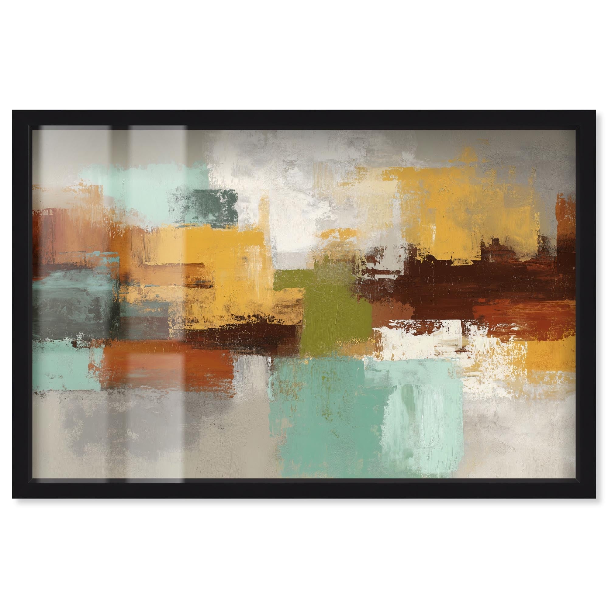 Minimalist Tones II Abstract Wall Art Shadowbox Print by Art Remedy