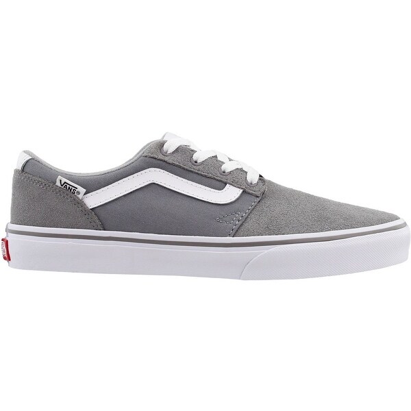 grey vans with black stripe