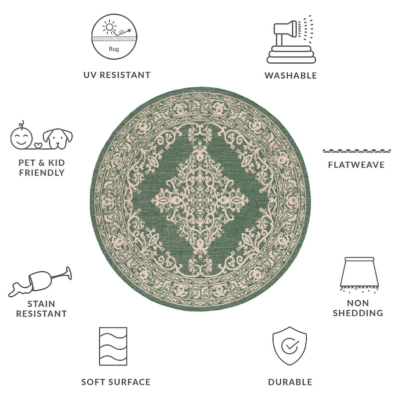 SAFAVIEH Courtyard Syung Indoor/ Outdoor Waterproof Backyard Patio Rug