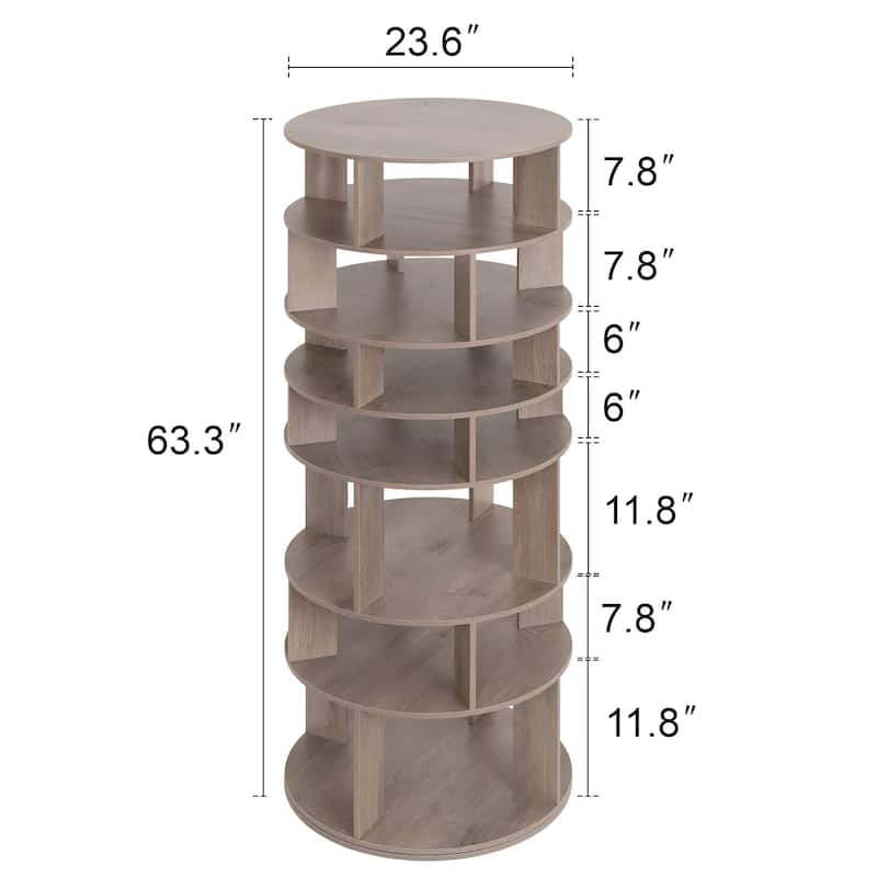 32 Pair Rotating Shoe Rack Tower - 32 Pair