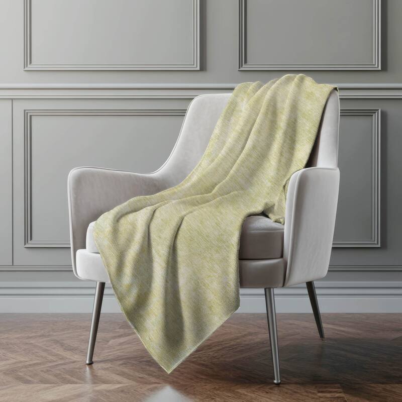Premium Machine Washable Abstract Modern Sherpa Throw Blanket - Gold - 4'2" x 5'10"