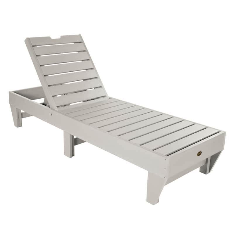 Highwood Professional Commercial Grade Pinehurst Chaise Lounge - White