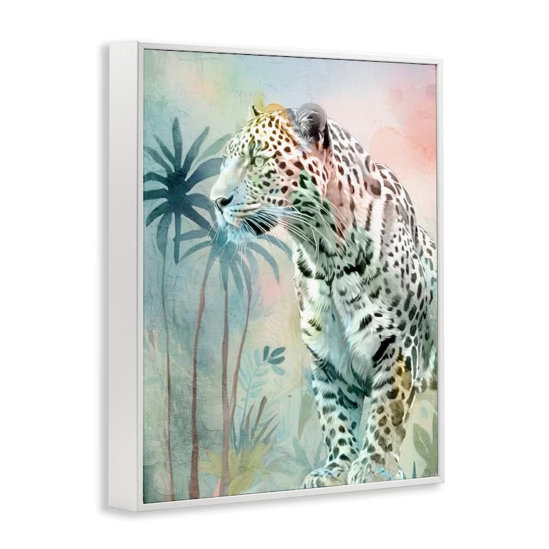 Stupell Gazing Jungle Leopard Framed Giclee Art Design By Kim Allen
