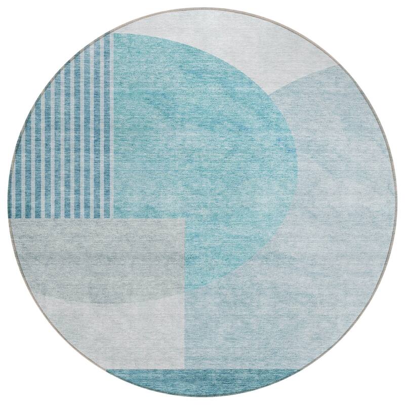 HomeRoots Geometric Transitional Rectangle Outdoor Rug