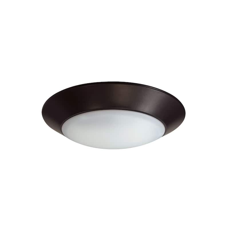 Nora Lighting NLOPAC-R6TW Opal 8" Wide LED Flush Mount Bowl Ceiling
