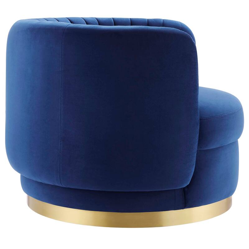 Embrace Tufted Performance Velvet Performance Velvet Swivel Chair