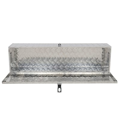 50" Elegant 5-Strips Pattern Aluminum Toolbox Silver