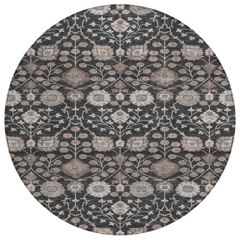 HomeRoots Floral Transitional Rectangle Outdoor Rug