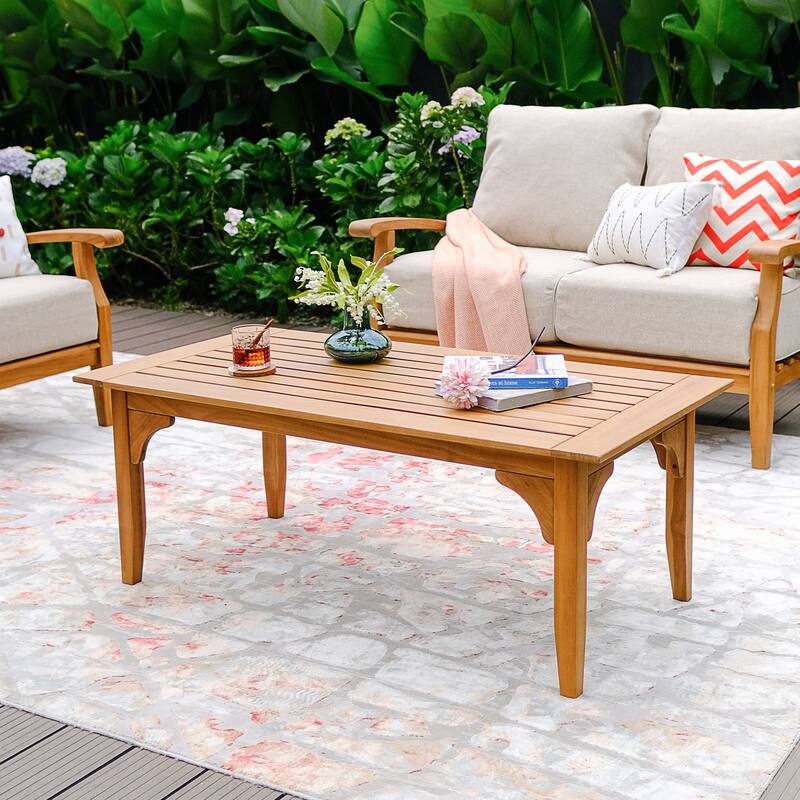 Cambridge Casual Leon 7-piece Teak Patio Conversation Set