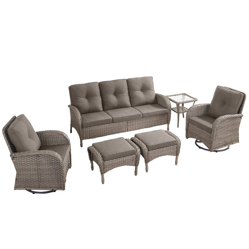 6 Pieces Outdoor Patio Furniture Set