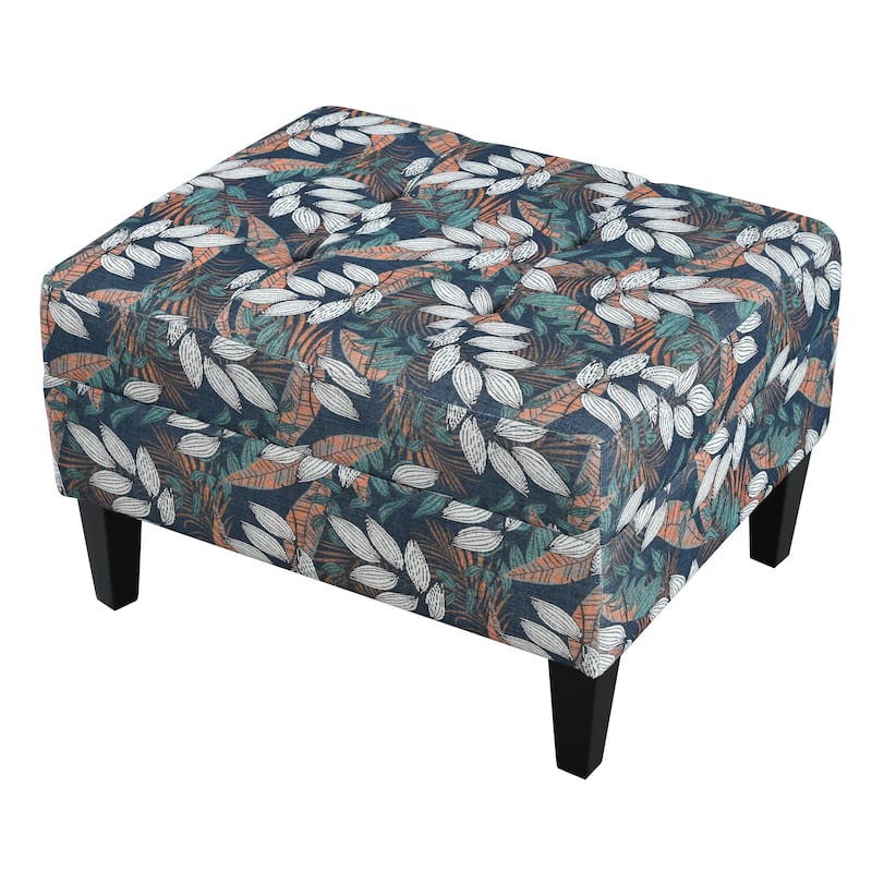 Tiernan Tufted Fabric Ottoman by Christopher Knight Home