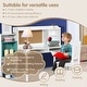 preview thumbnail 10 of 26, Kids Desk and Chair Set Study Writing Desk with Hutch and Bookshelves - 44" x 24" x 43.5" (L x W x H)
