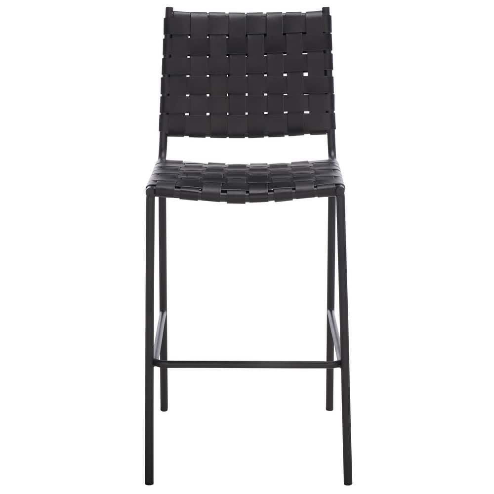 SAFAVIEH Malissie Woven Counter Stool - 18.5" W x 21" L x 40" H - 19Wx21Dx40H