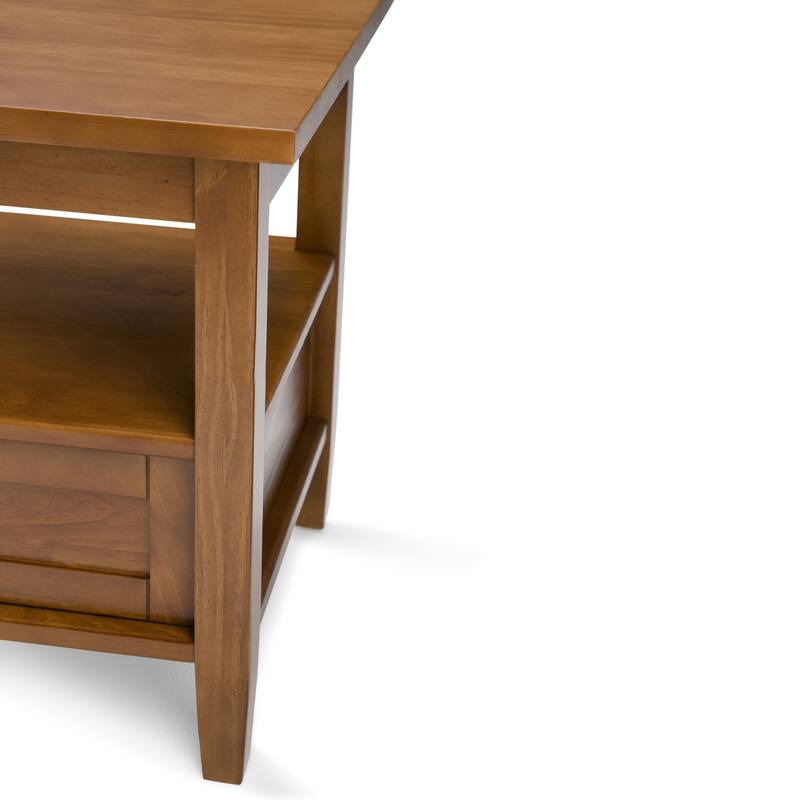 WYNDENHALL Norfolk SOLID WOOD 20 inch Wide Rectangle Transitional End Side Table - 20 inch Wide