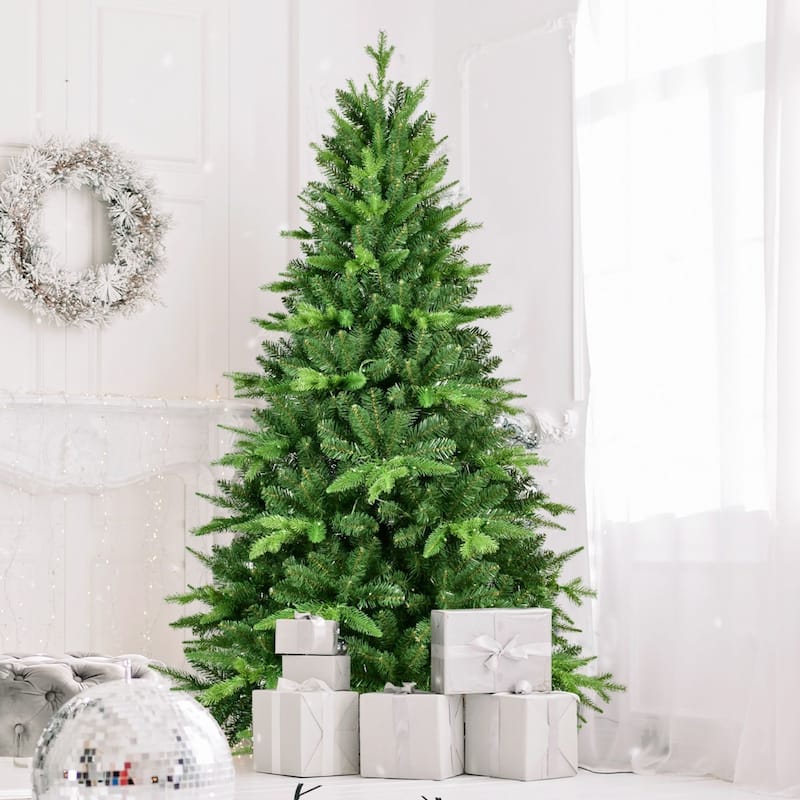 5/6/7FT Pre-lit Artificial Christmas Tree With LED Lights - 5 Foot