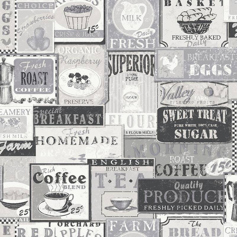 Galerie Wallcoverings Nostalgie Collection Enamel Signs Non-woven Matte Wallpaper Roll
