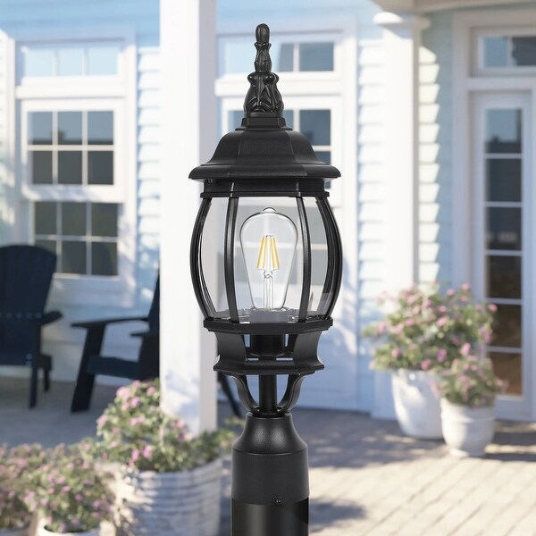 Antique lamp post lights top
